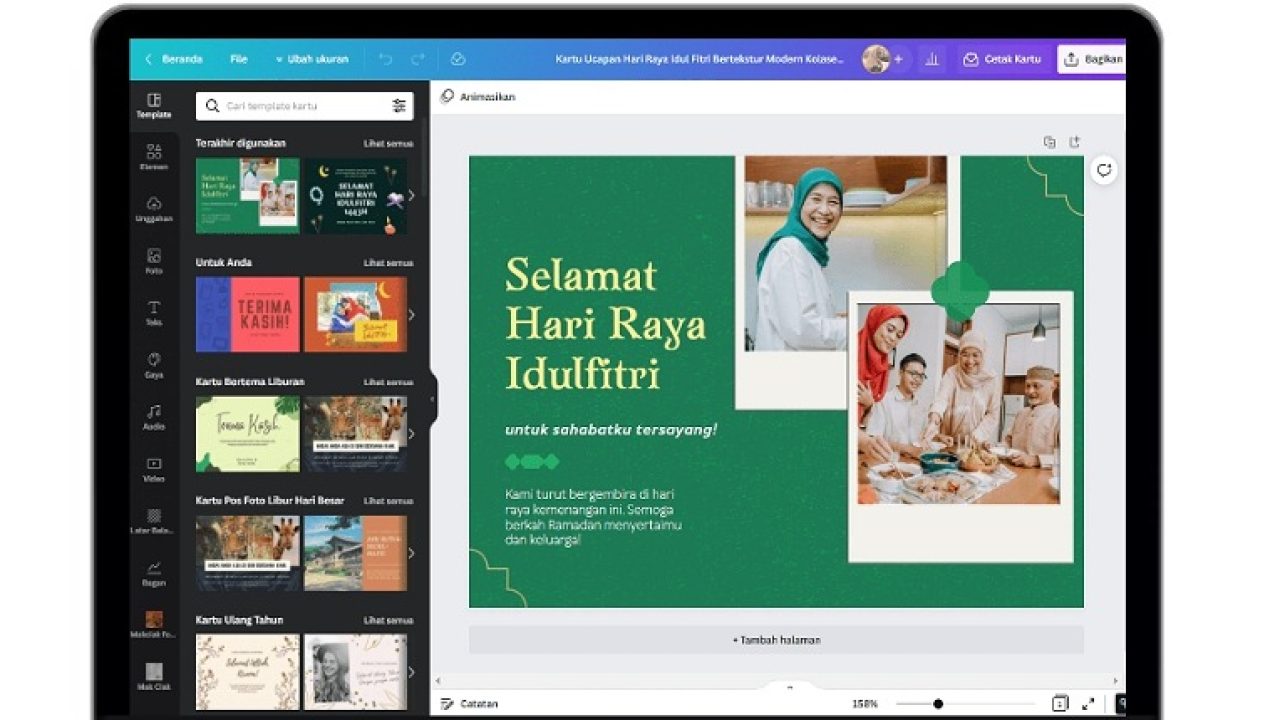 Cara Buat Kartu Ucapan Lebaran Online untuk Dibagikan ke Teman –