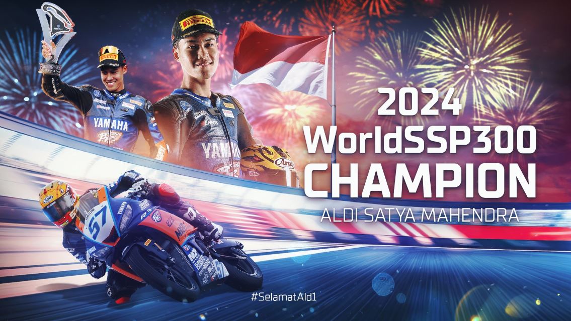 Indonesian rider Aldi Mahendra makes history, wins 2024 WorldSSP300 World Champion!